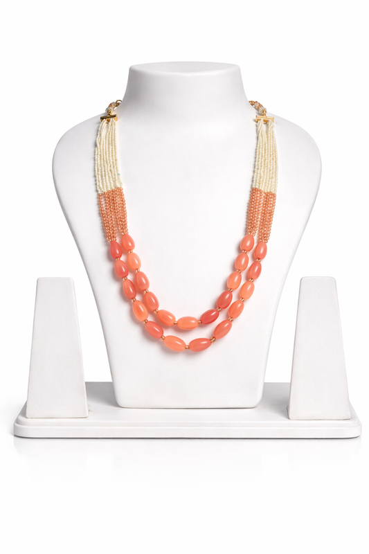 Peach Blossom Layered Mala