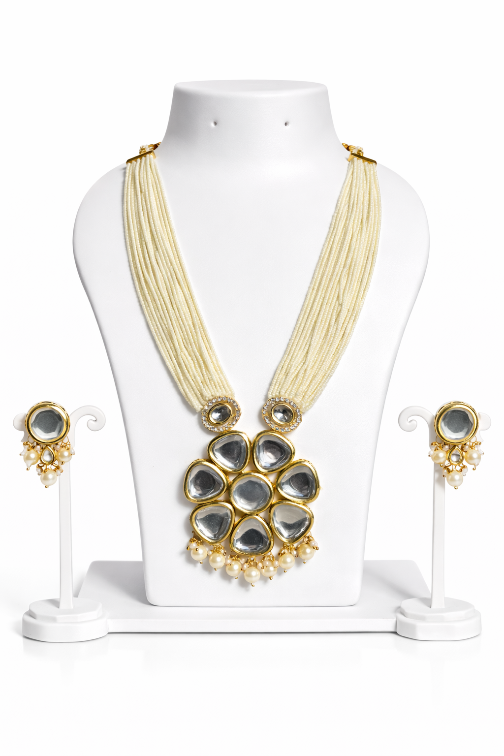 Noor Kundan Pearl Statement Set