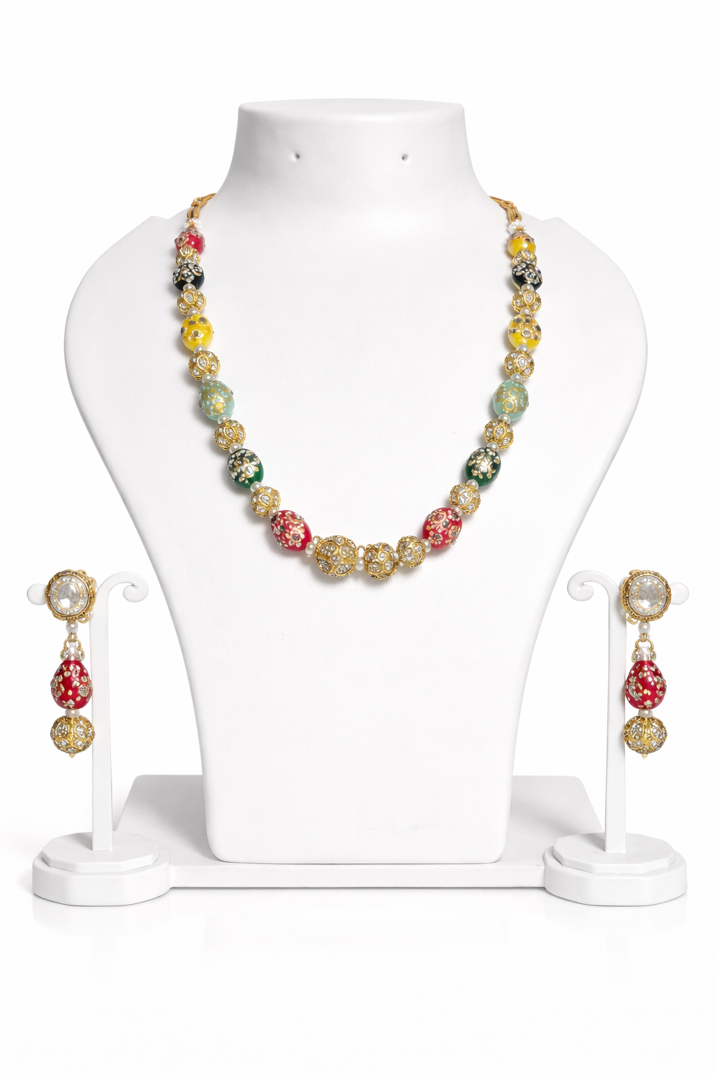Rangmaya Polki Bead Necklace Set