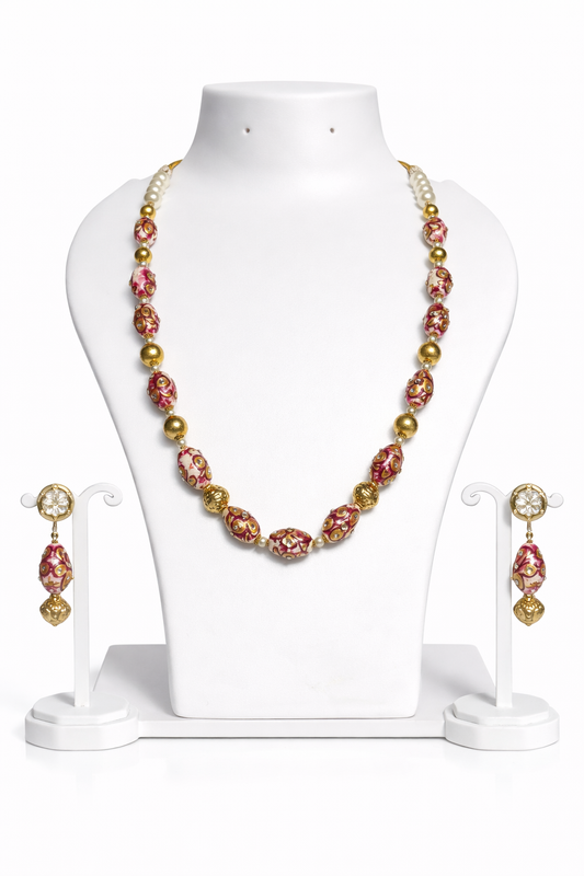 Gulnaar Meenakari Bead Necklace Set