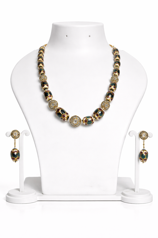 Zariya Meenakari Statement Necklace Set