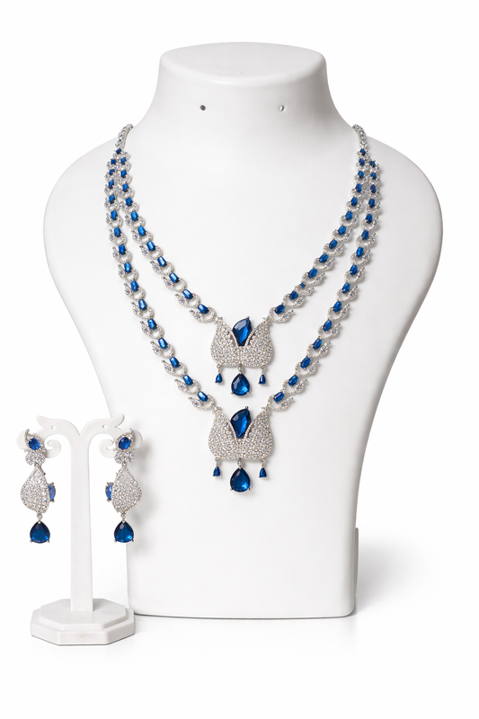 Sapphire Cascade Double-Layer Set