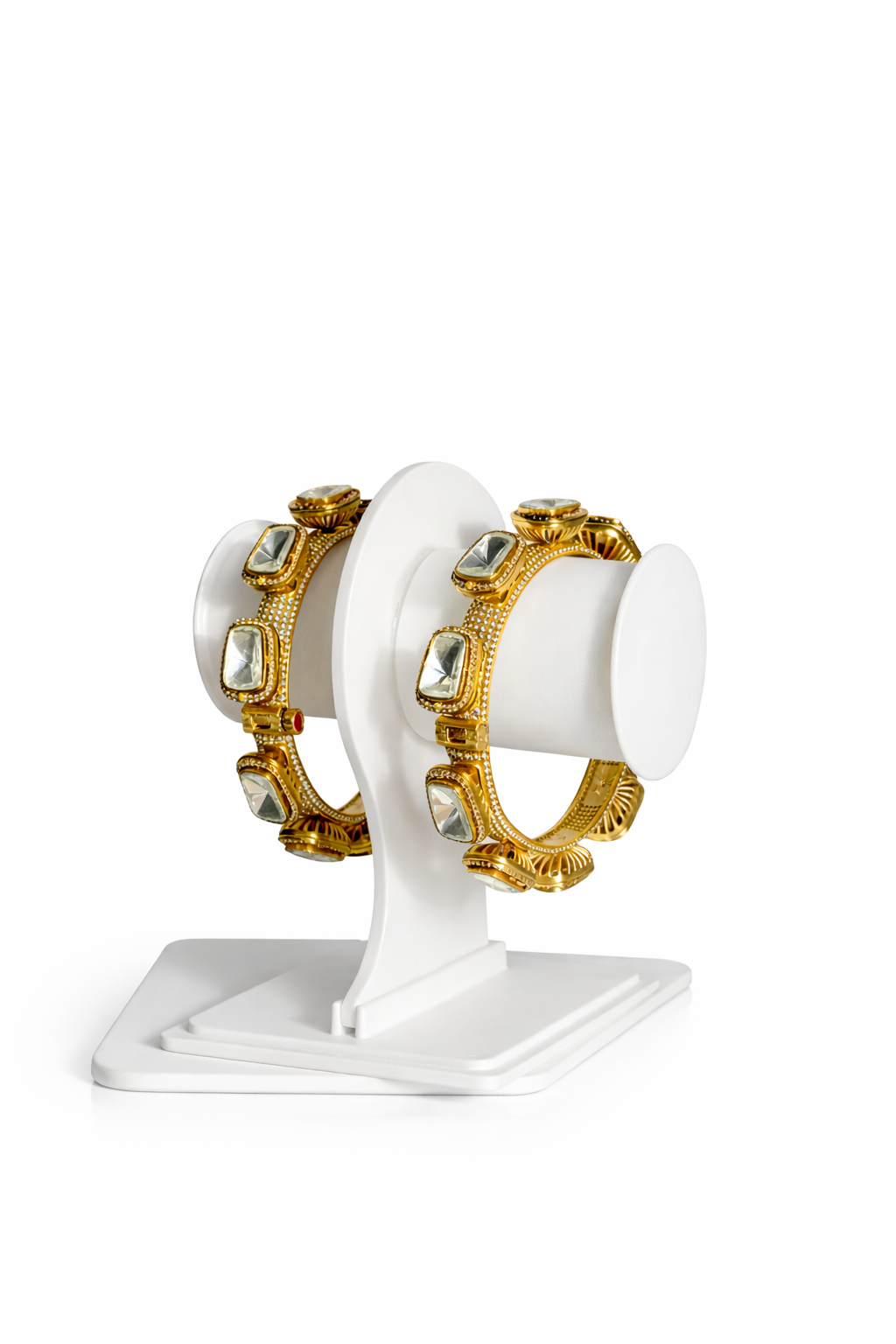 Regal Kundan Cuff Bangles