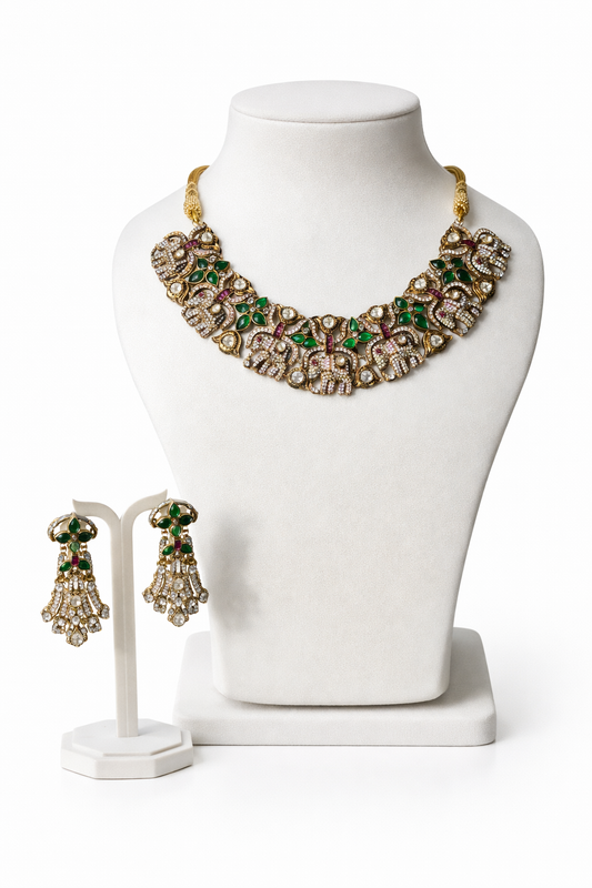 Rajsi Elephant Heritage Necklace Set