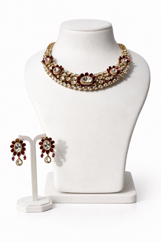 Ruby Lotus Heritage Choker Set