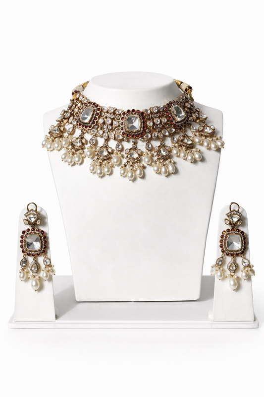 Noor Pearl Regal Choker Set