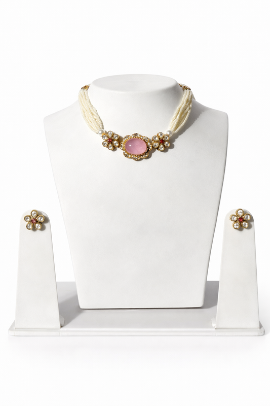 Blush Pearl Bloom Necklace