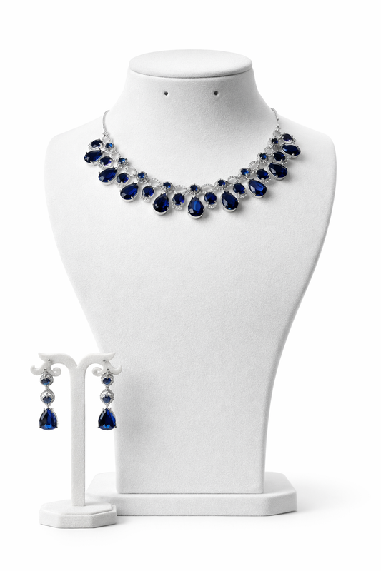 Midnight Teardrop Sapphire Set