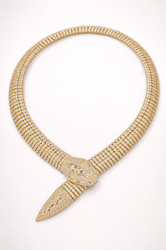 Serpentine Pavé Statement Necklace