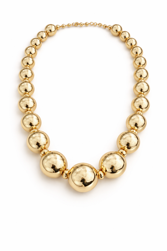 Golden Orb Statement Necklace