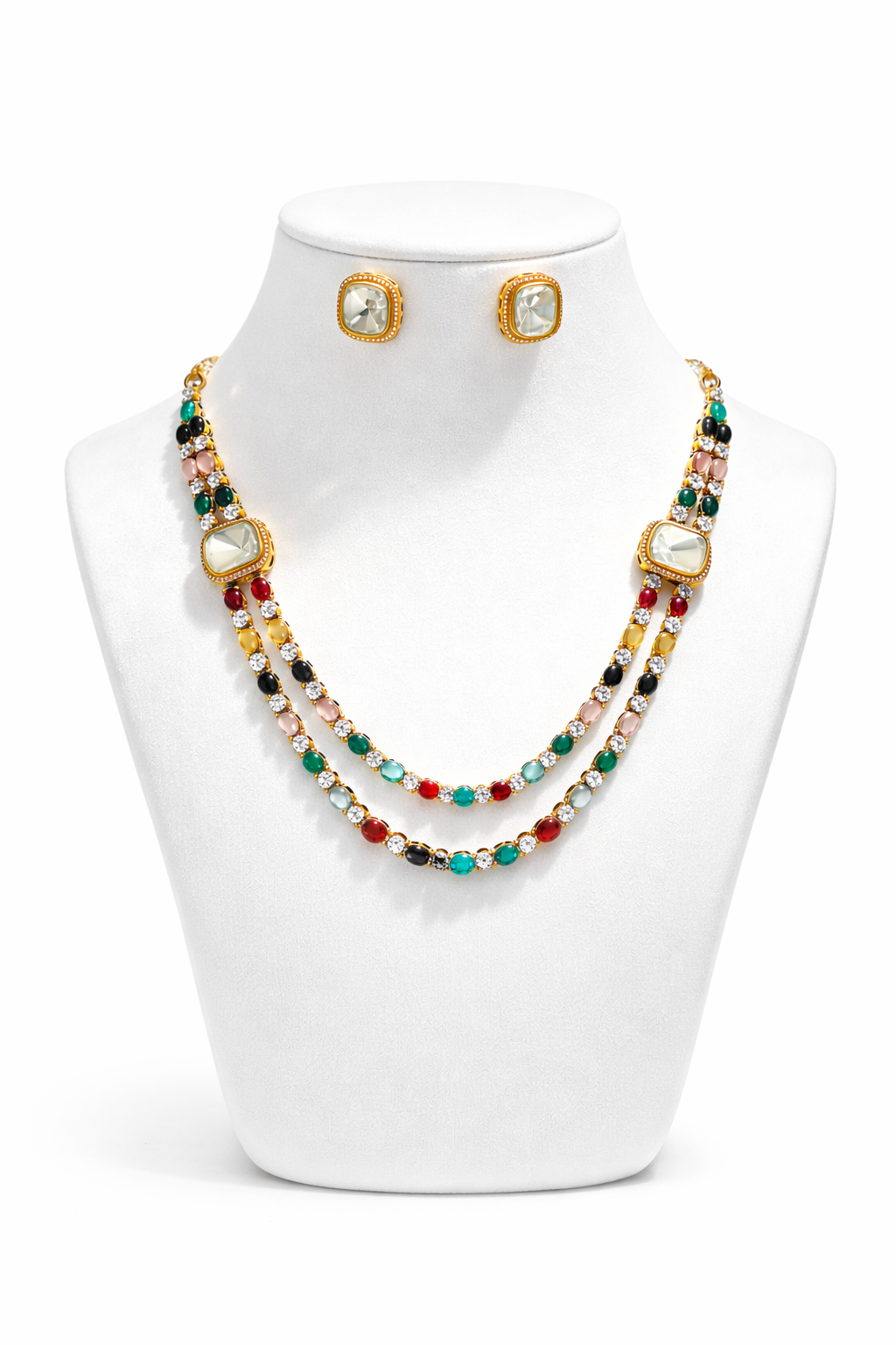 Celestia Multigem Double-Strand Necklace Set