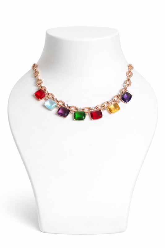 Prismara Multigem Link Necklace