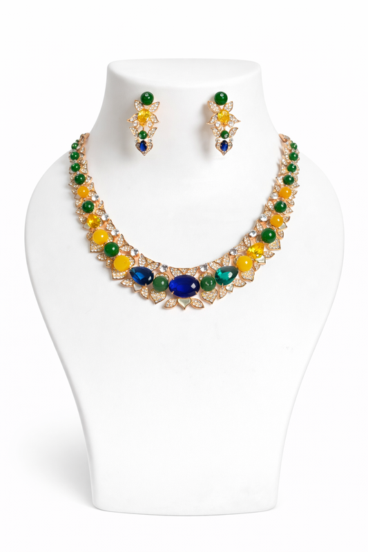 Aurora Mosaic Bloom Necklace Set