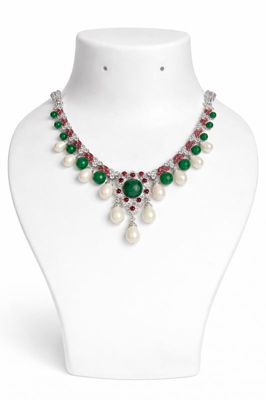 Emerald Pearl Royale Necklace