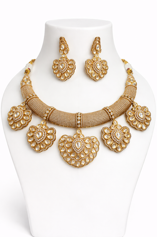Royal Polki Heart Majesty Set