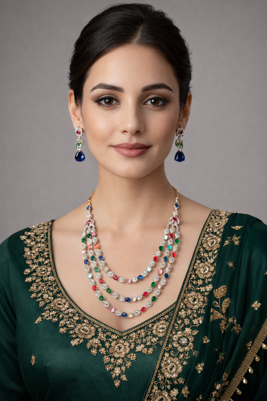 Celeste Multi-Layer Gemline Set