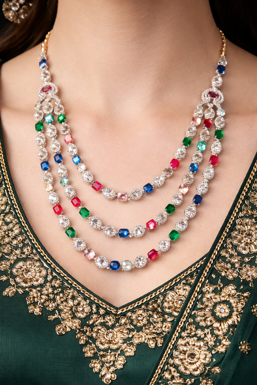Celeste Multi-Layer Gemline Set
