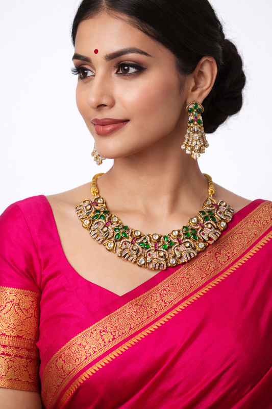 Rajsi Elephant Heritage Necklace Set