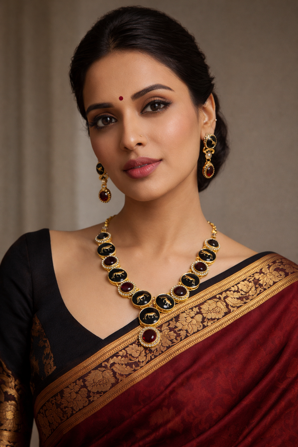 Shera Noir Heritage Necklace Set