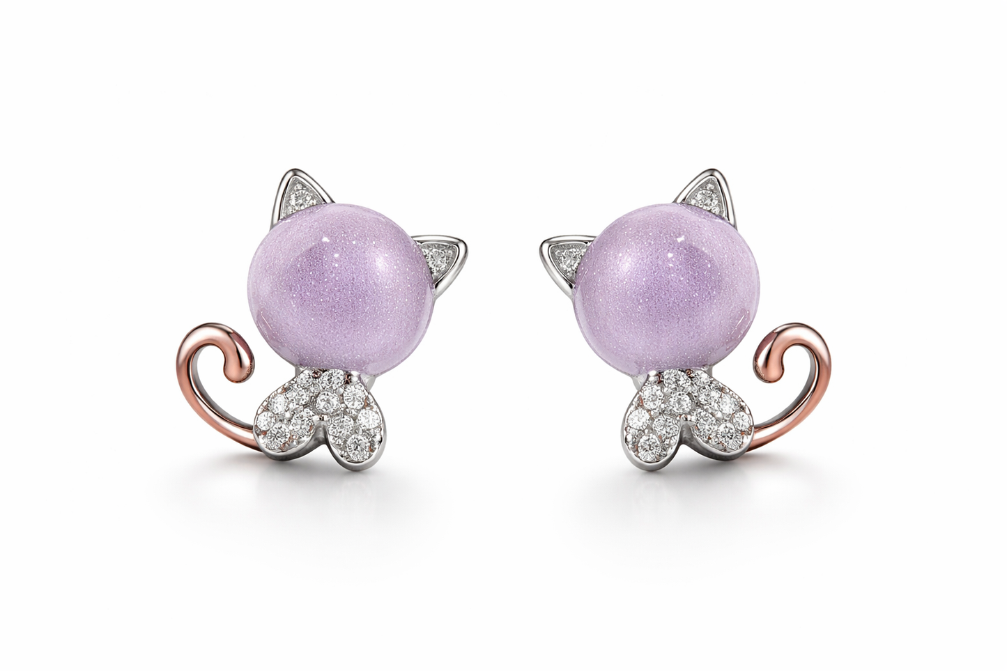 Blush Kitty Spark Studs