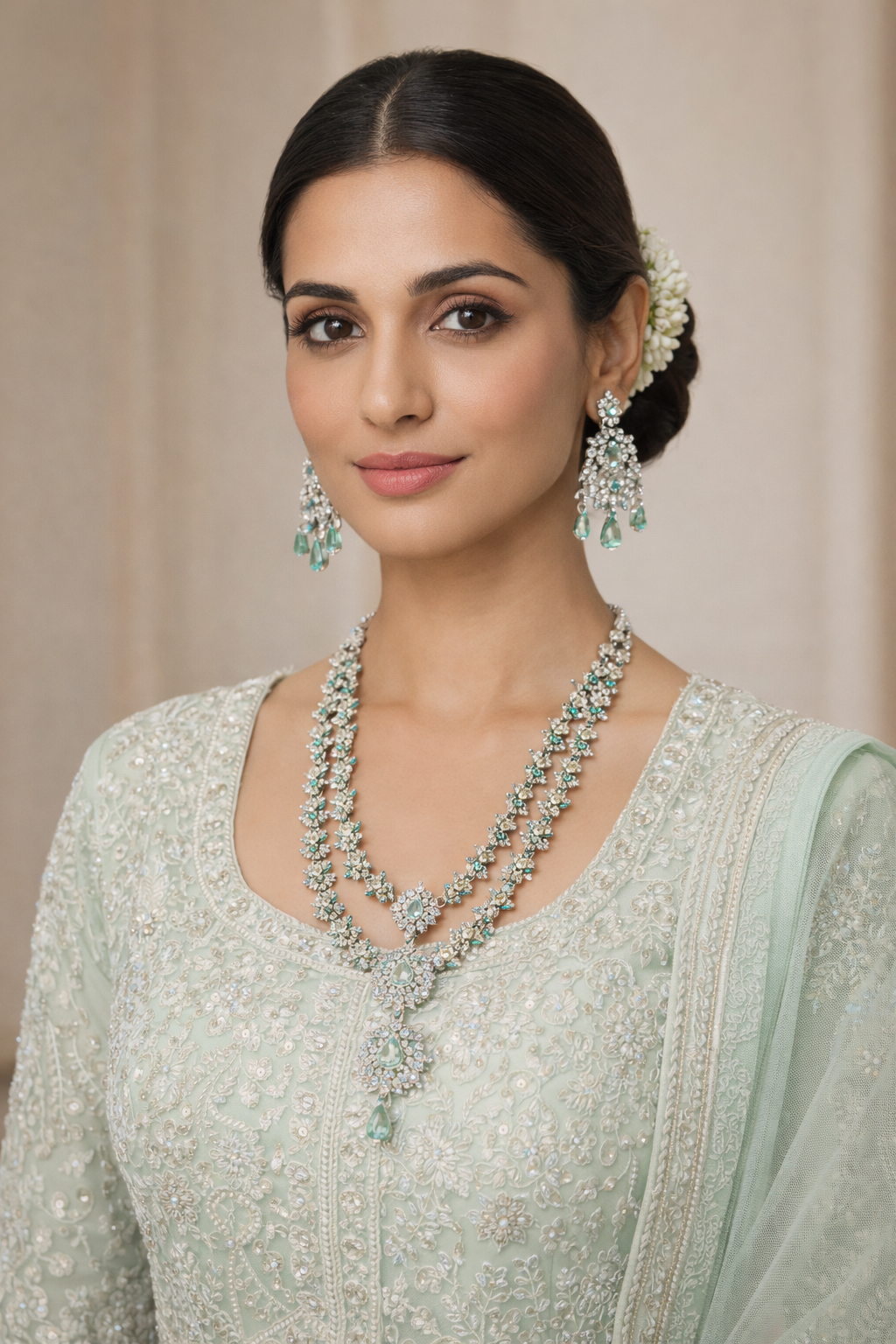 Mint Royale Double-Layer Necklace Set