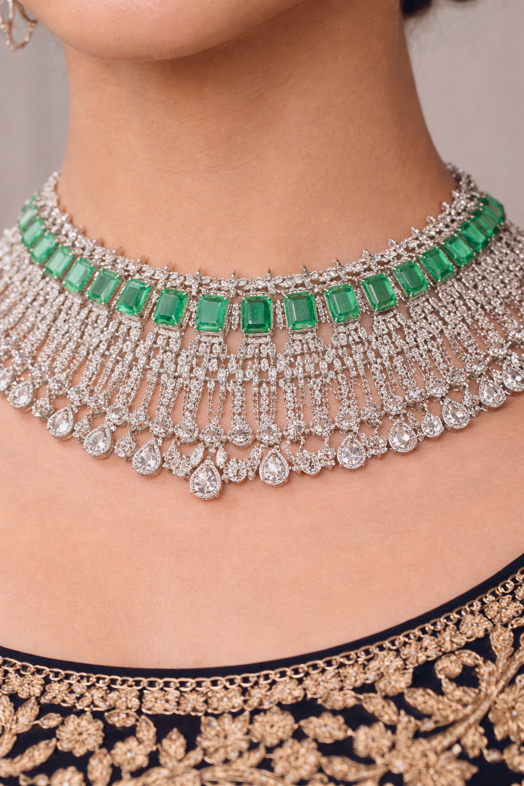 Celeste Fringe Choker Set