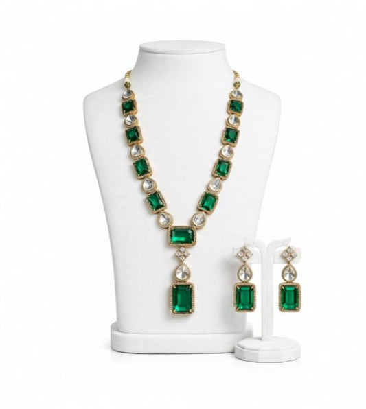 Emerald Royale Statement Necklace Set